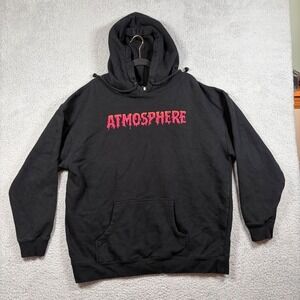 Atmosphere Rhymesayers Entertainment Black Hoodie Sweatshirt Red Drip  Mens 2XL
